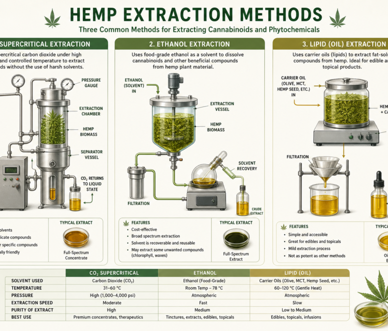 Hemp extraction methods CO2 ethanol lipid scientific diagram